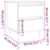 Bedside Cabinet Black 40x35x50 cm Engineered Wood