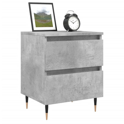 Bedside Cabinet Concrete Grey 40x35x50 cm Engineered Wood