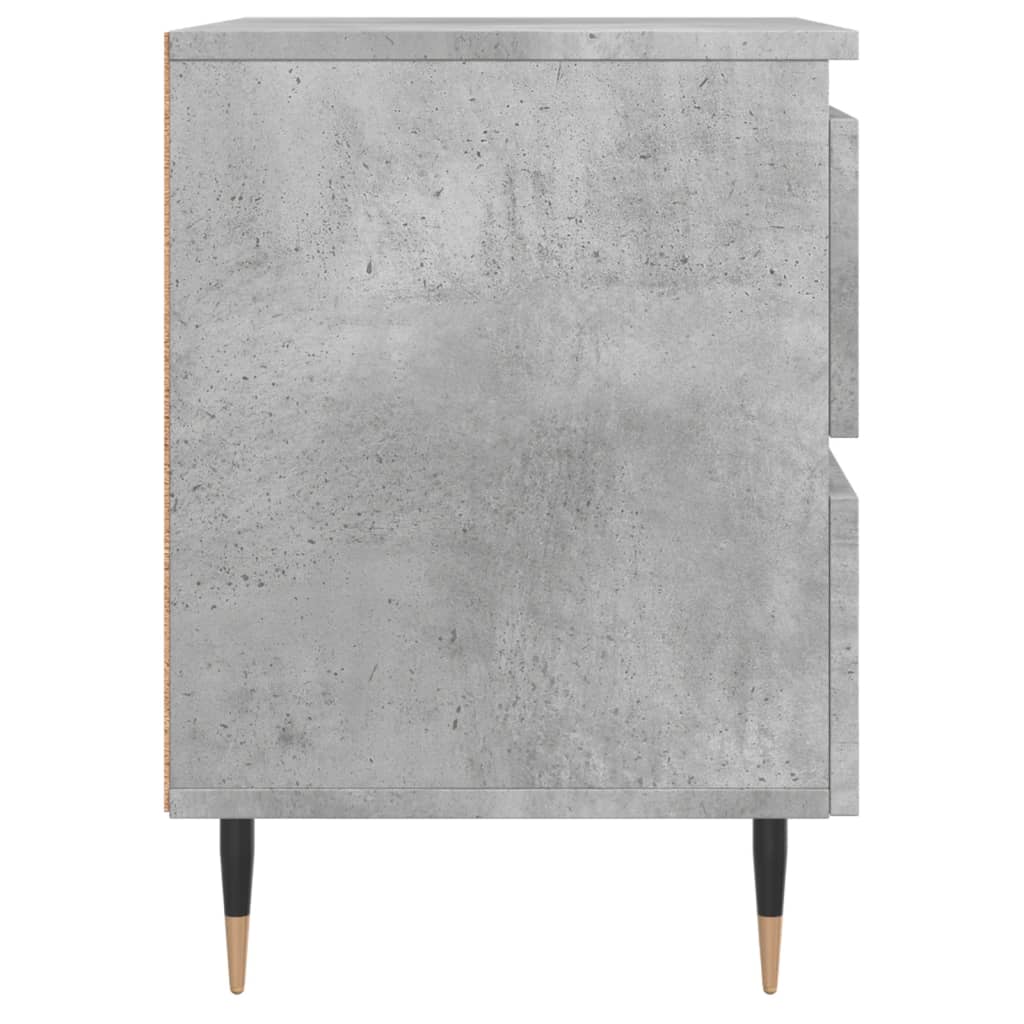 Bedside Cabinet Concrete Grey 40x35x50 cm Engineered Wood