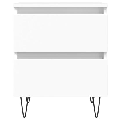 Bedside Cabinet White 40x35x50 cm Engineered Wood
