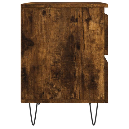 Bedside Cabinets 2 pcs Smoked Oak 40x35x50 cm Engineered Wood