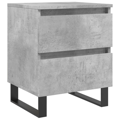 Bedside Cabinet Concrete Grey 40x35x50 cm Engineered Wood
