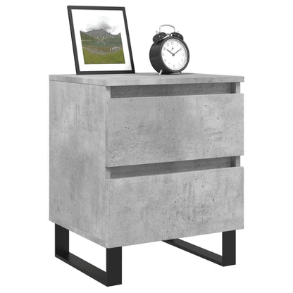 Bedside Cabinet Concrete Grey 40x35x50 cm Engineered Wood