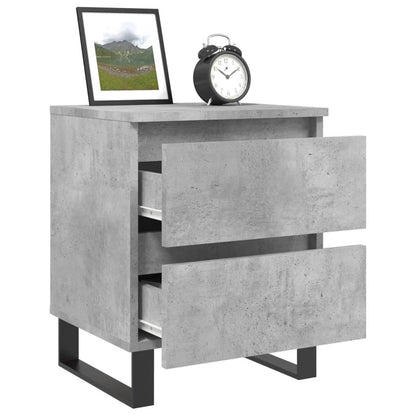 Bedside Cabinet Concrete Grey 40x35x50 cm Engineered Wood