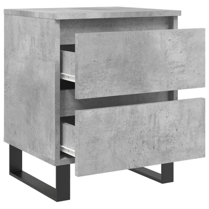 Bedside Cabinet Concrete Grey 40x35x50 cm Engineered Wood