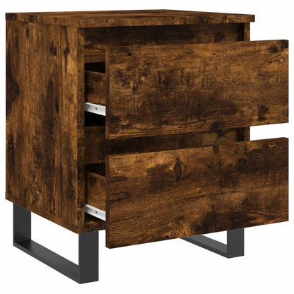 Bedside Cabinet Smoked Oak 40x35x50 cm Engineered Wood