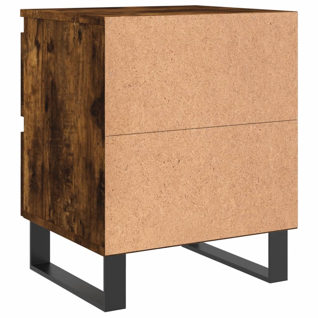 Bedside Cabinet Smoked Oak 40x35x50 cm Engineered Wood