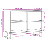 TV Cabinet Brown Oak 69.5x30x50 cm Engineered Wood