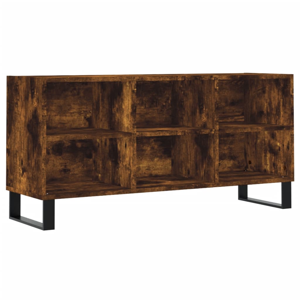 TV Cabinet Smoked Oak 103.5x30x50 cm Engineered Wood