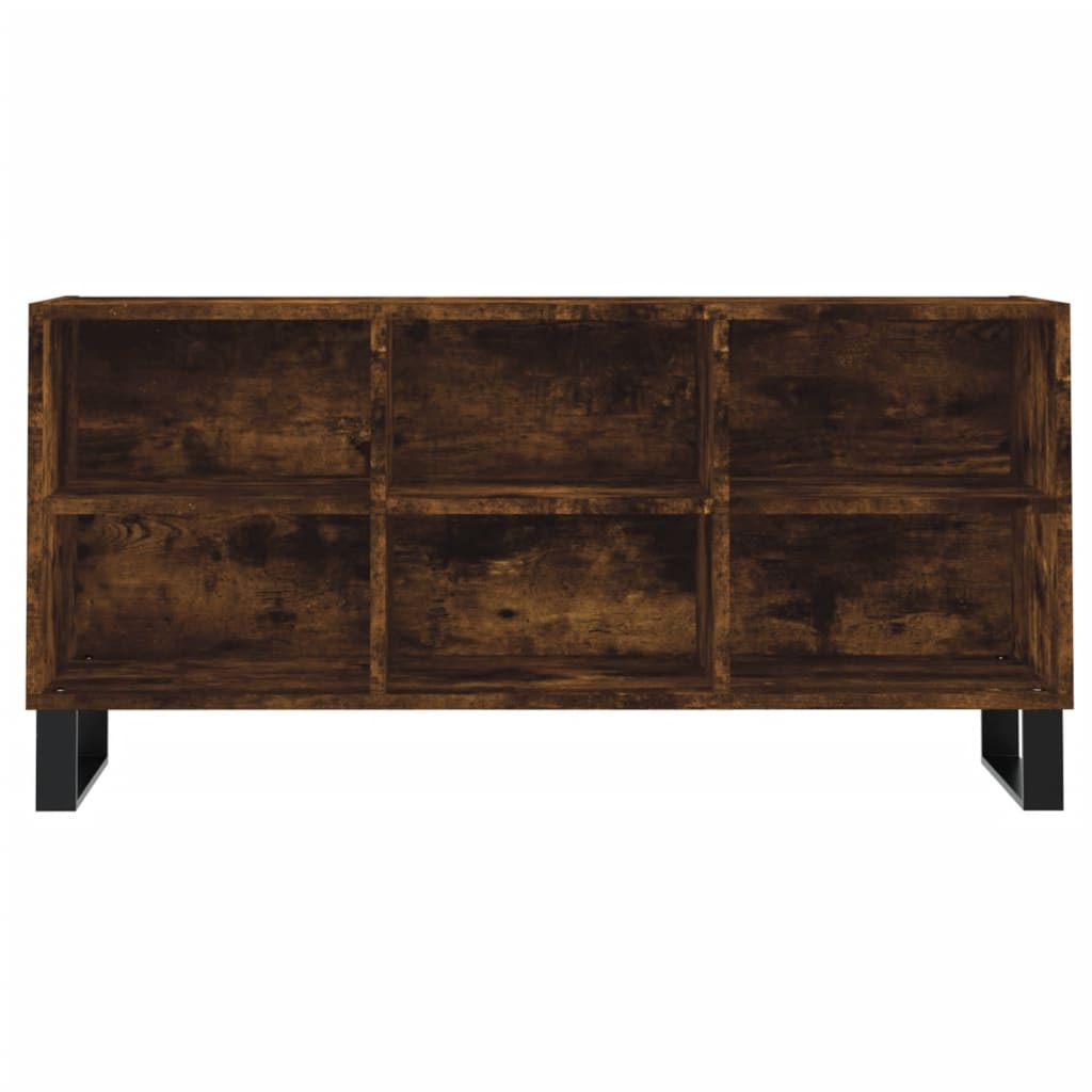 TV Cabinet Smoked Oak 103.5x30x50 cm Engineered Wood