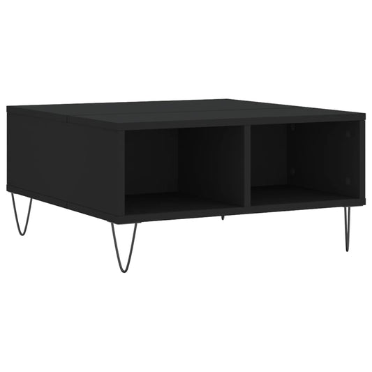 Coffee Table Black 60x60x30 cm Engineered Wood