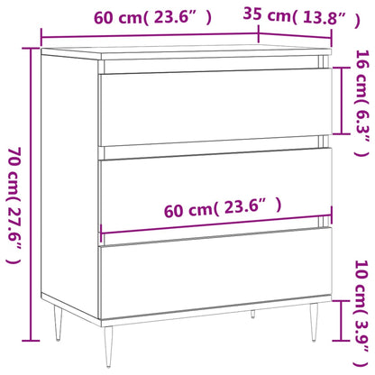 Sideboard Sonoma Oak 60x35x70 cm Engineered Wood