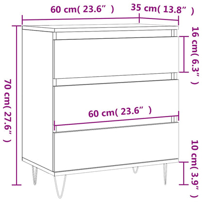 Sideboard Sonoma Oak 60x35x70 cm Engineered Wood