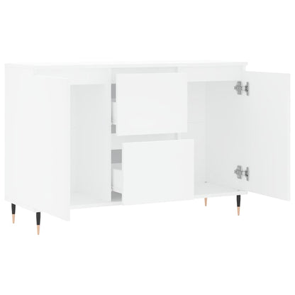 Sideboard White 101.5x35x70 cm Engineered Wood