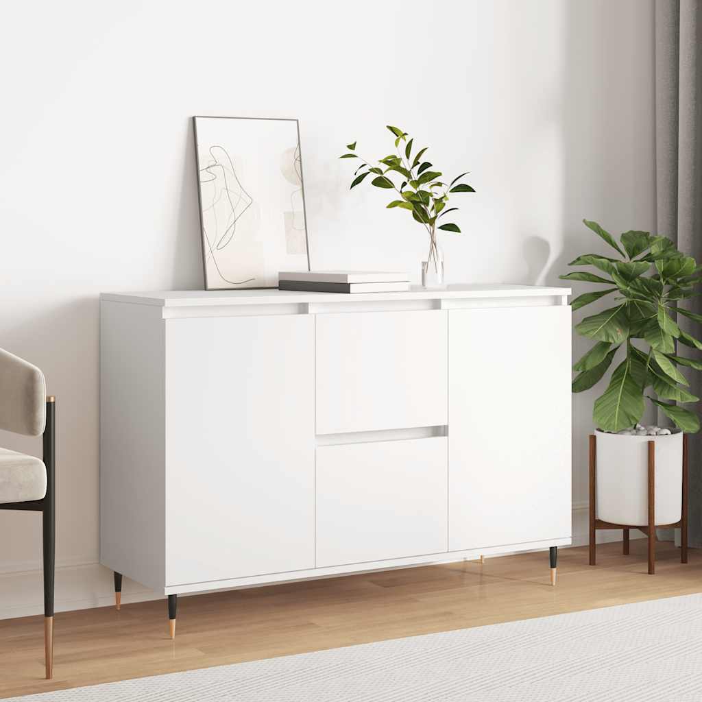 Sideboard White 101.5x35x70 cm Engineered Wood