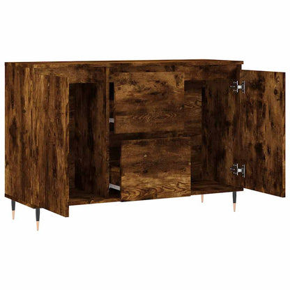 Sideboard Smoked Oak 101.5x35x70 cm Engineered Wood