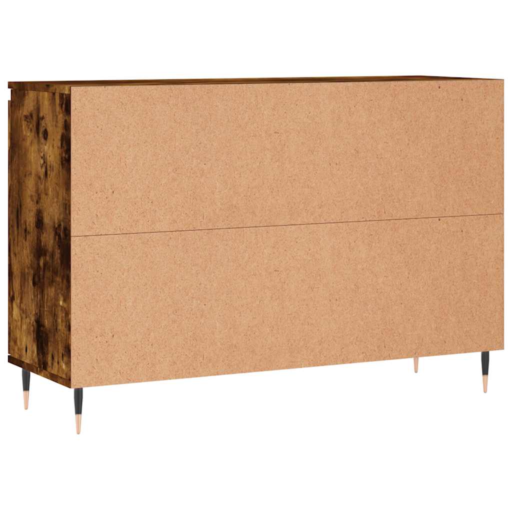 Sideboard Smoked Oak 101.5x35x70 cm Engineered Wood