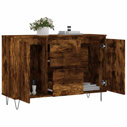 Sideboard Smoked Oak 101.5x35x70 cm Engineered Wood