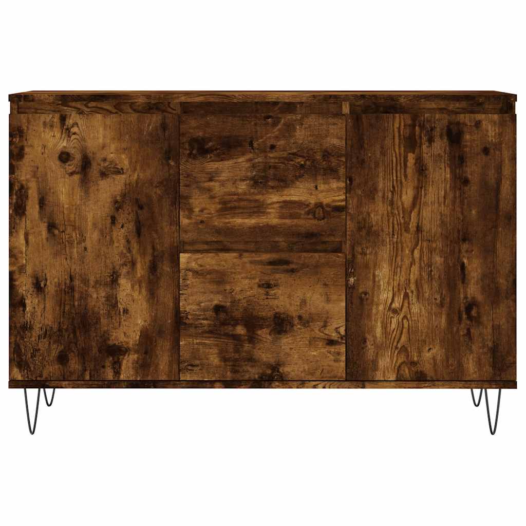 Sideboard Smoked Oak 101.5x35x70 cm Engineered Wood