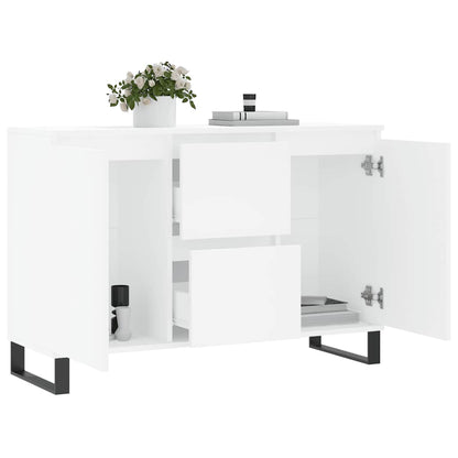 Sideboard White 101.5x35x70 cm Engineered Wood