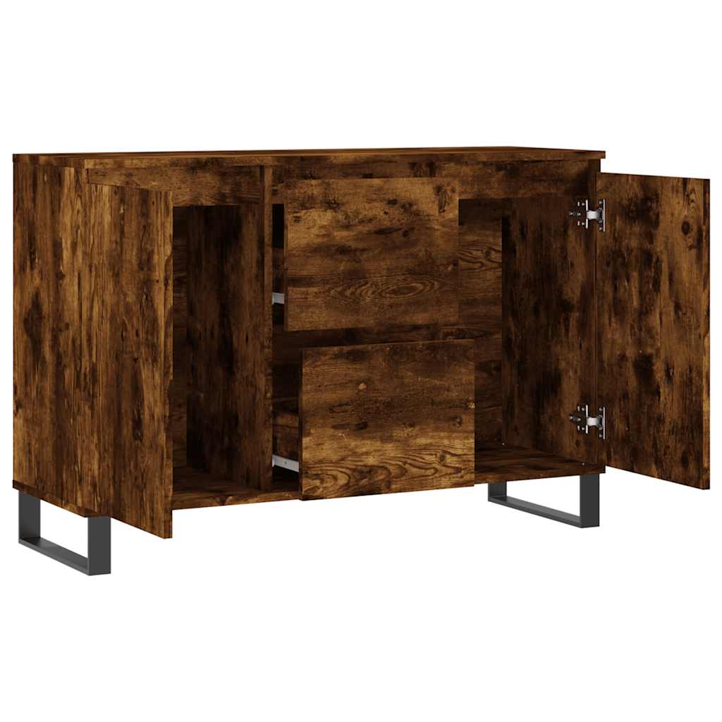 Sideboard Smoked Oak 101.5x35x70 cm Engineered Wood