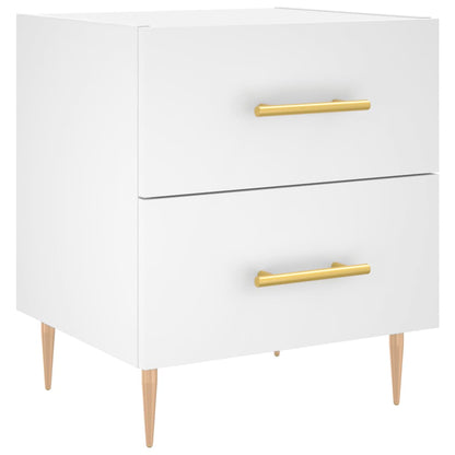 Bedside Cabinet White 40x35x47.5 cm Engineered Wood