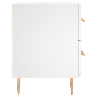 Bedside Cabinet White 40x35x47.5 cm Engineered Wood