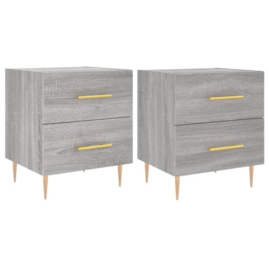 Bedside Cabinets 2 pcs Grey Sonoma 40x35x47.5 cm Engineered Wood