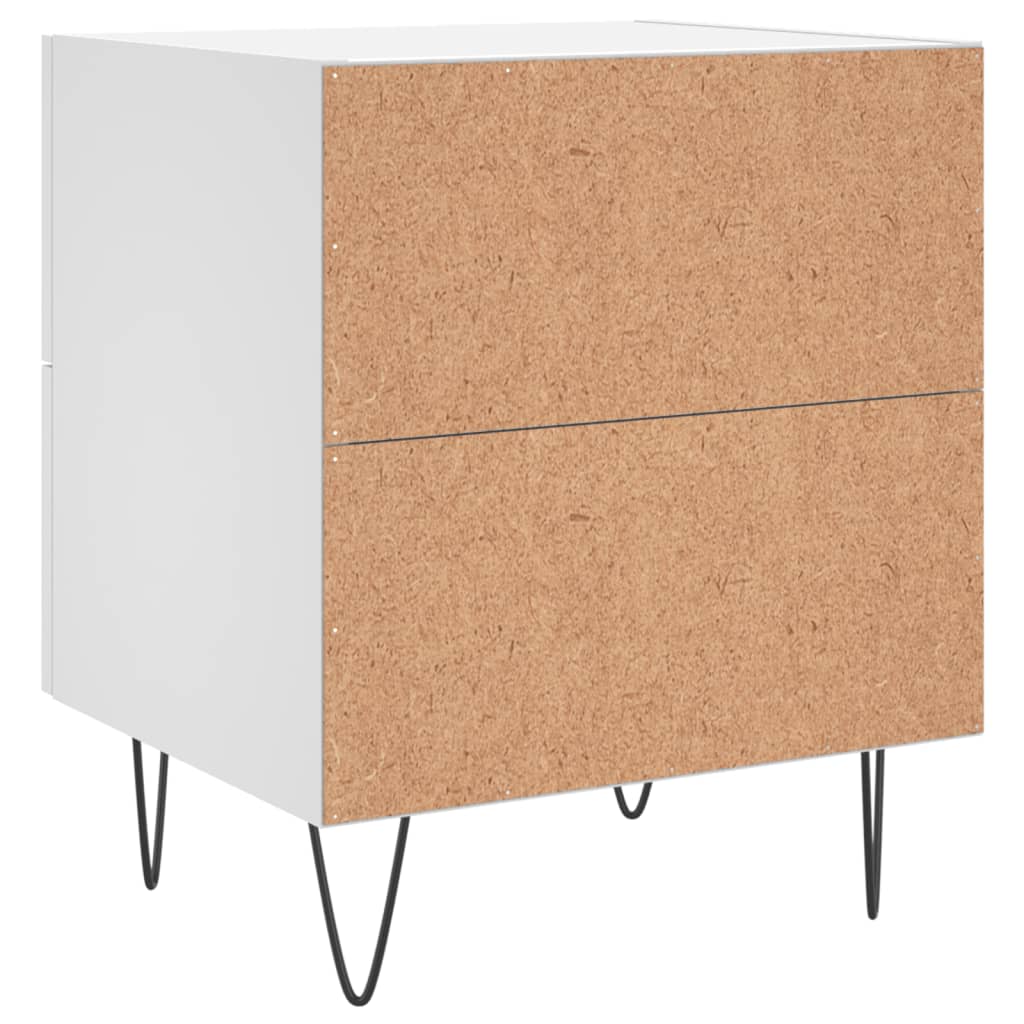 Bedside Cabinets 2 pcs White 40x35x47.5 cm Engineered Wood