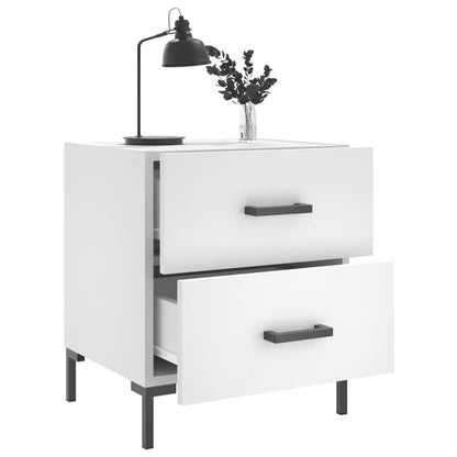 Bedside Cabinet White 40x35x47.5 cm Engineered Wood