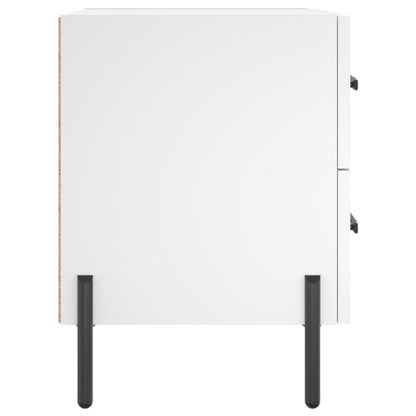 Bedside Cabinet White 40x35x47.5 cm Engineered Wood