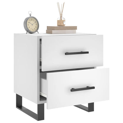 Bedside Cabinet White 40x35x47.5 cm Engineered Wood