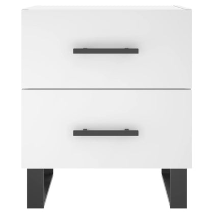 Bedside Cabinet White 40x35x47.5 cm Engineered Wood