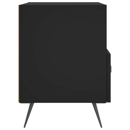 Bedside Cabinets 2 pcs Black 40x35x47.5 cm Engineered Wood