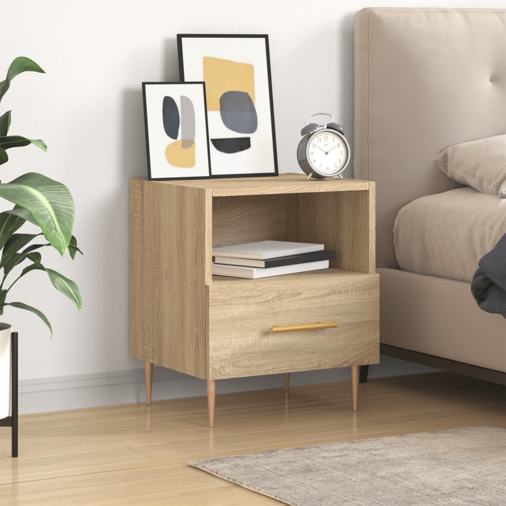 Bedside Cabinet Sonoma Oak 40x35x47.5 cm Engineered Wood