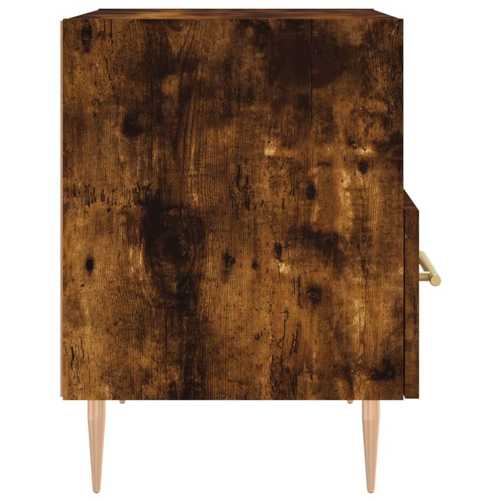 Bedside Cabinet Smoked Oak 40x35x47.5 cm Engineered Wood