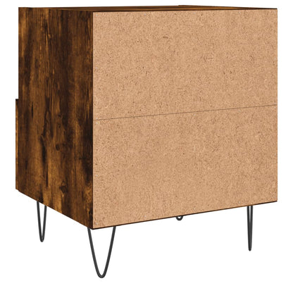 Bedside Cabinet Smoked Oak 40x35x47.5 cm Engineered Wood
