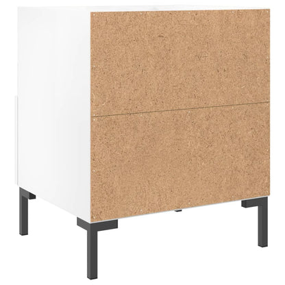 Bedside Cabinets 2 pcs High Gloss White 40x35x47.5 cm Engineered Wood