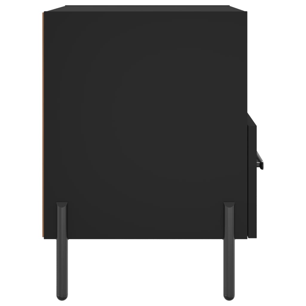 Bedside Cabinets 2 pcs Black 40x35x47.5 cm Engineered Wood