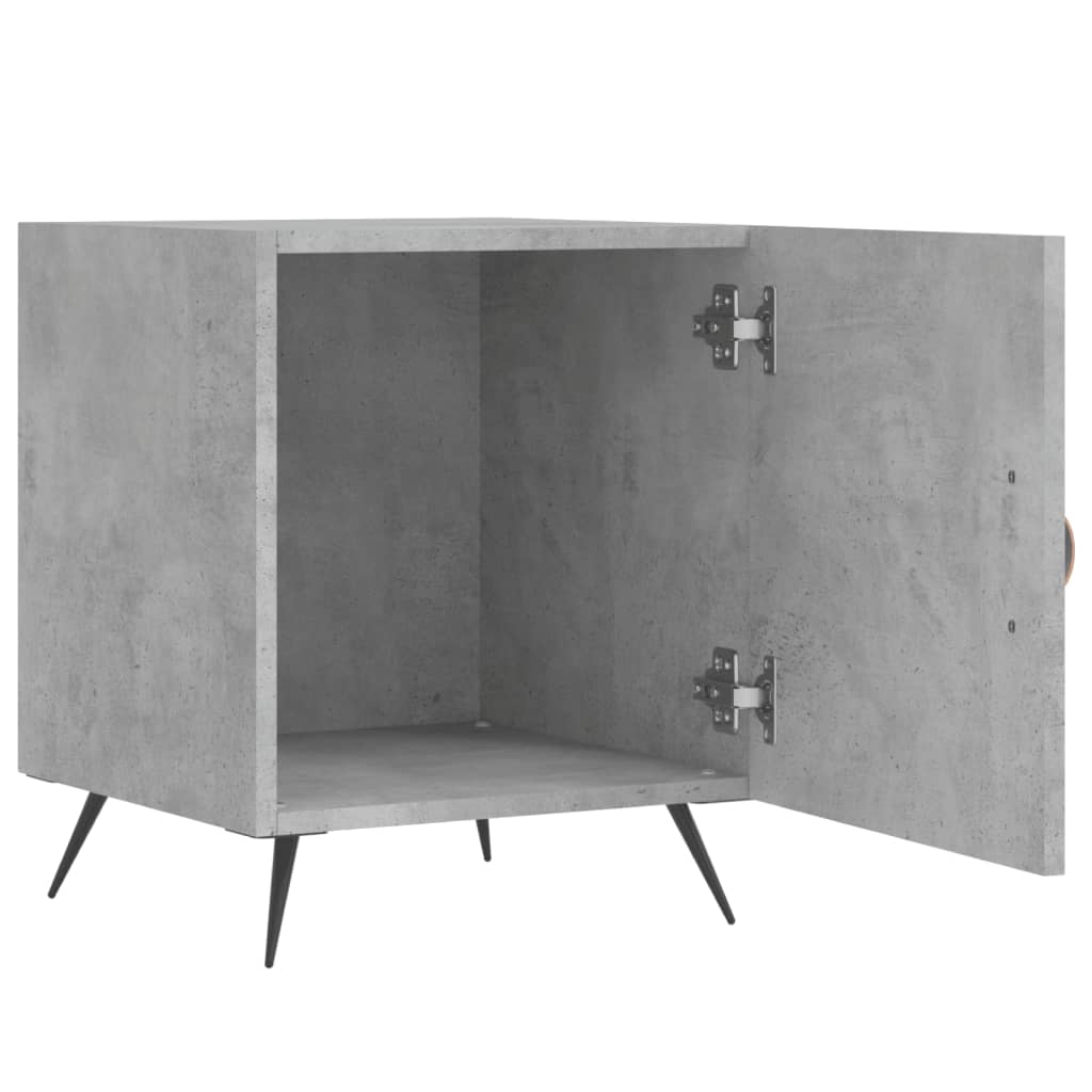 Bedside Cabinet Concrete Grey 40x40x50 cm Engineered Wood