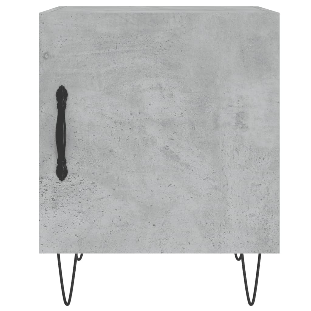 Bedside Cabinets 2 pcs Concrete Grey 40x40x50 cm Engineered Wood