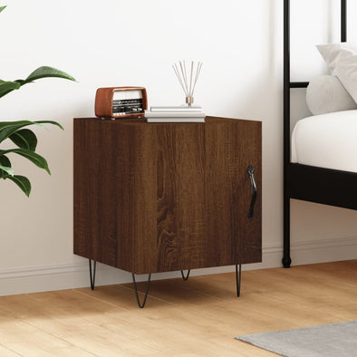 Bedside Cabinet Brown Oak 40x40x50 cm Engineered Wood