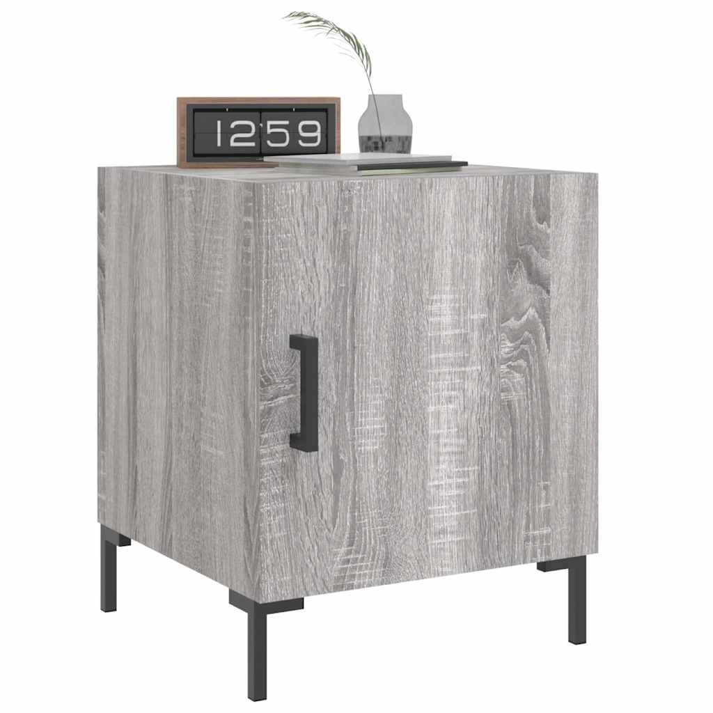 Bedside Cabinets 2 pcs Grey Sonoma 40x40x50 cm Engineered Wood