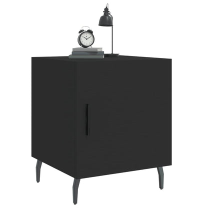 Bedside Cabinet Black 40x40x50 cm Engineered Wood