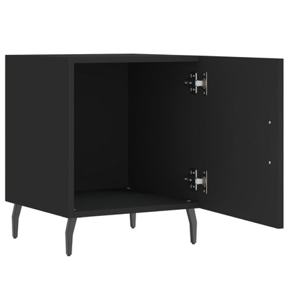 Bedside Cabinet Black 40x40x50 cm Engineered Wood