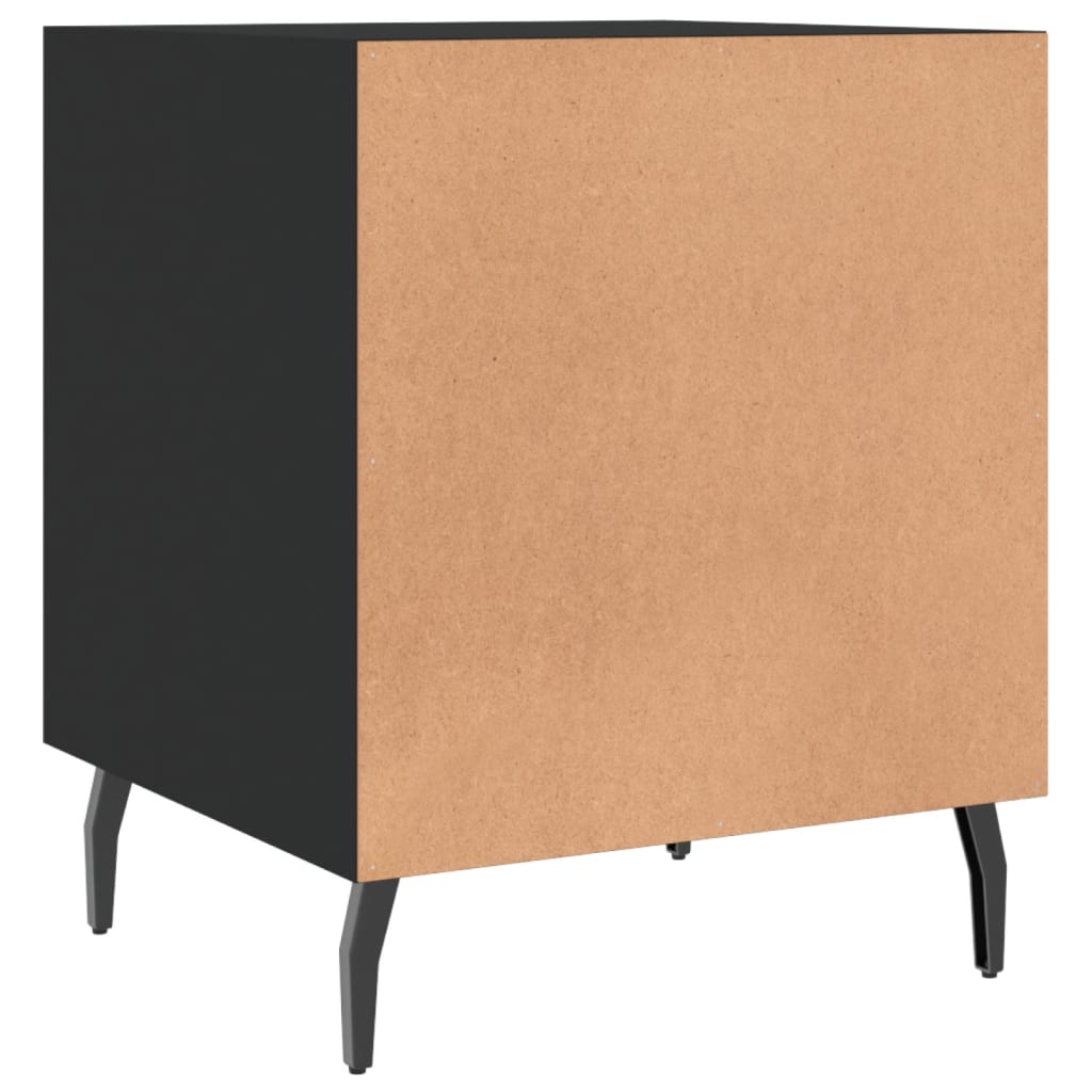 Bedside Cabinet Black 40x40x50 cm Engineered Wood