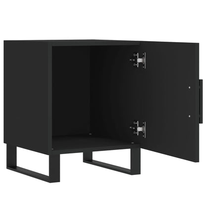 Bedside Cabinets 2 pcs Black 40x40x50 cm Engineered Wood