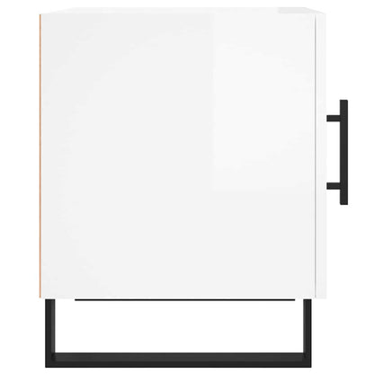Bedside Cabinets 2 pcs High Gloss White 40x40x50 cm Engineered Wood