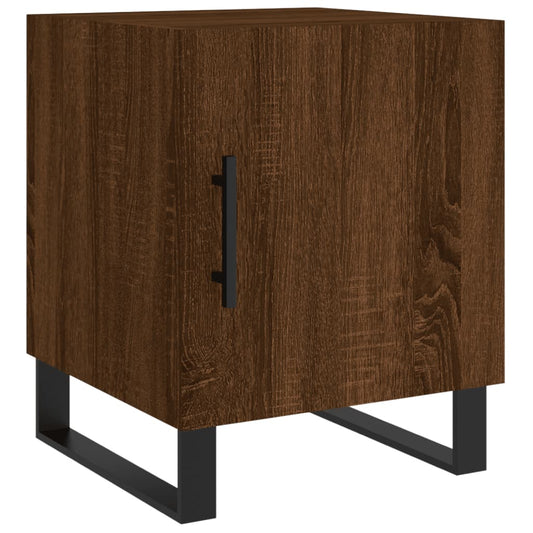 Bedside Cabinet Brown Oak 40x40x50 cm Engineered Wood