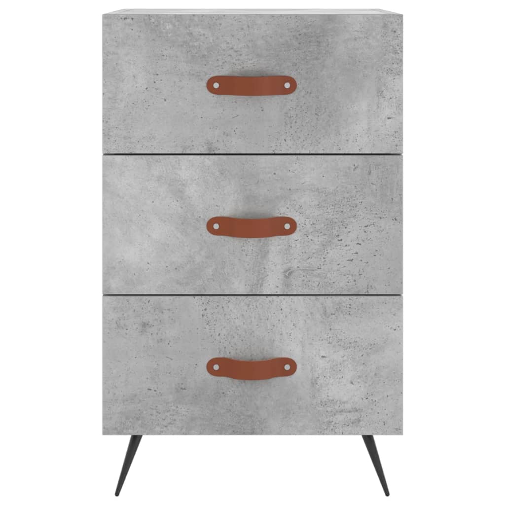 Bedside Cabinet Concrete Grey 40x40x66 cm Engineered Wood